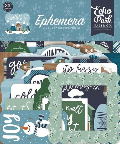ECHO PARK PAPER COMPANY Echo Park Cardstock Ephemera 33/Pkg-Icons، ثلجي، متعدد الألوان in Saudi Arabia