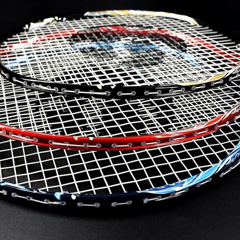 Senston - مجموعة مضارب كرة الريشة عالية الجودة للاعبين من ألياف الكربون - بما في ذلك حقيبة كرة الريشة/2 مضارب/2 مقبض in Kuwait