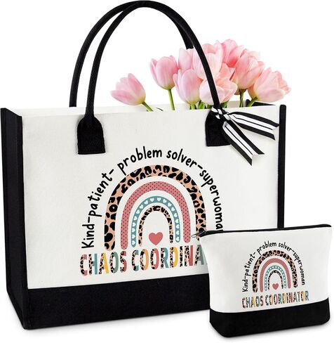 Pastor's Wife Appreciation Gifts, 2 Pcs Pastor Wife Tote Bag, Gift for Pastor's Wife, Thank You Christmas Birthday Gifts for Pastor's Wife, Christian Minister's Wife Tote Makeup Bag Set in Saudi Arabia