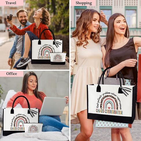 Pastor's Wife Appreciation Gifts, 2 Pcs Pastor Wife Tote Bag, Gift for Pastor's Wife, Thank You Christmas Birthday Gifts for Pastor's Wife, Christian Minister's Wife Tote Makeup Bag Set in Saudi Arabia