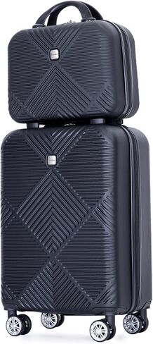Luggage 4 Piece Set, Hardshell ABS Suitcase Set with Double Spinner Wheels, Lightweight Durable Large Luggage set, Carry On and Checked Travel Luggage, Pink in Kuwait
