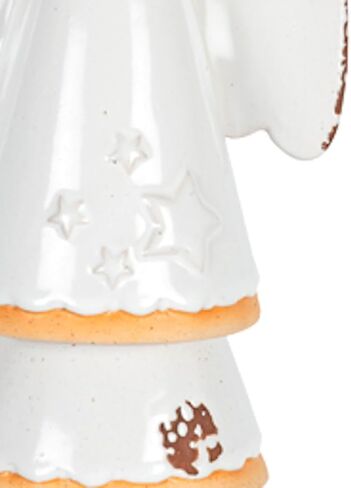 The Bridge Collection 14" White Star Angel Ceramic Bell - Stoneware Decorative Bell for White Home Decor - Angel for Christian Home Decor in Saudi Arabia
