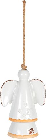 The Bridge Collection 14" White Star Angel Ceramic Bell - Stoneware Decorative Bell for White Home Decor - Angel for Christian Home Decor in Saudi Arabia