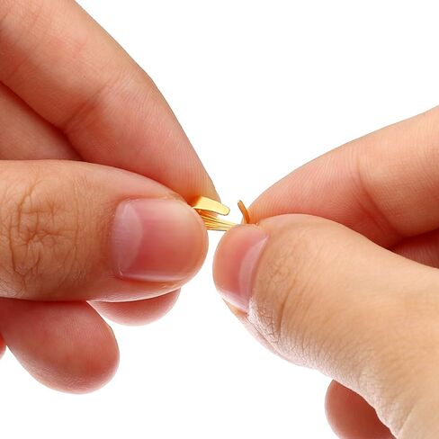 PATIKIL 8.5x3.5mm Snap Bail Hook Pinch, 100Pcs Alloy Pendant Charm Clasp Connectors Bail for Necklace Jewelry Making Bracelet Dangle DIY Crafts, Light Gold in Saudi Arabia