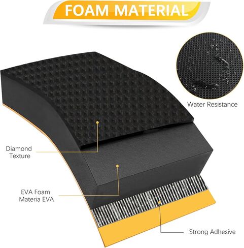 Garage Wall Protector，1/4" Sectional Foam Sticking Car Door Pads Strong Self-Adhesive Water-Tight Car Wall Bumper Guards for Car Door Protector Collision Protection(1 Pack, Black) in Saudi Arabia