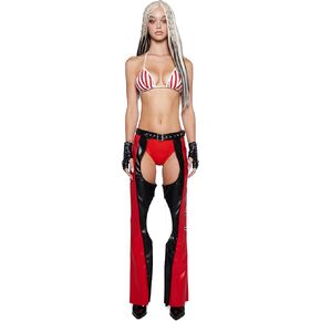 Dolls Kill Christina Inspired Costume - Red Dirty PopStar Chaps by Trickz N' Treatz