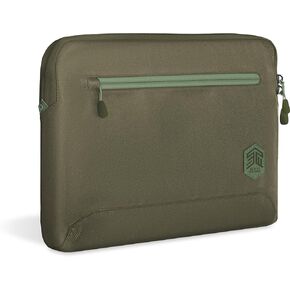 STM Eco Sleeve Fits up to a 16" Laptop – Made of 100% Recycled Fabric, Slim Lightweight and Durable, Protective Padded Laptop Compartment with Front Zipper Pocket - Green