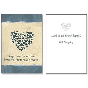 Dogs Come Into Our Lives, Leave Paw Prints on Our Hearts - Thinking of You - Death Loss of Pet Sympathy Card