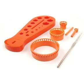 Premium Jewelry Making Kit - 7pc Wire Mesh Set - Ergonomic Wire Crochet Looms and Draw Plate - Full Set Invisible Spool Knitting Looms - Best Beginners Wire Crochet Beading Kit - Unique Gift for Croch