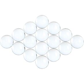 CleverDelights 14mm (9/16") Round Glass Cabochons - 100 Pack