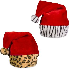 Windy City Novelties (2 Pack) Blue Plush Holiday Christmas Santa Hats