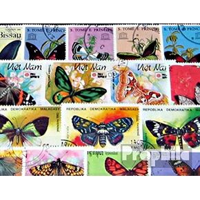Motives 100 Various Butterflies Stamps (Stamps for Collectors) Butterflies