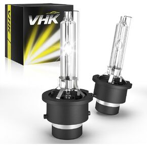 VHK for Infiniti FX35 G37 Headlights D2S Xenon HID Bulbs 2009 2010 2011 2012 2013, FX37 FX50 High Low Dual Beam Bi-Xenon Lights, 6000K Bright White 35W OEM D2SC1 Replacement, 2 Pack