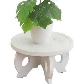 Plant Stand Indoor Wooden Plant Stool Round Stand Risers for Decor Plant Pedestal Stand Farmhouse Rustic Decorative Display Flower Holder Pedestal Board Brown
