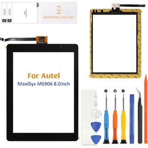 8" Replacement Touch Screen Digitizer for Autel MaxiSys MS906 MS906S MS906TS MS906BT MS906CV - 8'' Front Panel Glass Replacement Touchscreen