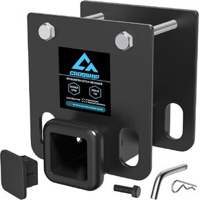 RV Bumper 2-Inch Hitch Receiver - Fits 4-Inch Beam & 3500 LBS Capacity - Helps RV Connect Bike Racks, Cargo Carriers, Hitch Hammock and Any 2-Inch Hitch
