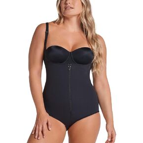 Leonisa Sculpting Butt Lifting Body Shaper with Front Hook-and-Zip Closure Tummy Control Shapewear for Women