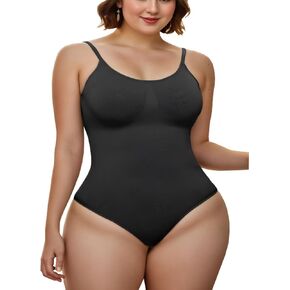Women's Seamless Sleeveless Bodysuit Tummy Control Butt Lifter Top V-Neck Backless Shapewear