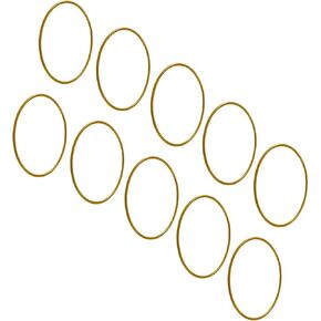 Coufce 10 Pcs 6 Inch Metal Macrame Hoops, Dream Catcher Rings Floral Hoop Wreath, Gold Macrame Rings for Weddings DIY Crafts Candle Rings