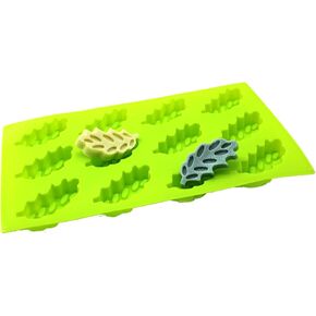 X-Haibei الخريف الأذن من القمح شكل ورقة الصابون كعكة الآيس كريم كرات الاستحمام الفوارة الشوكولاته جيلو قالب من السيليكون 1 أوقية لكل خلية in Kuwait