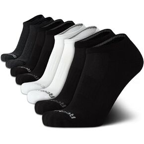 Reebok Men's Low Cut Socks - 8 Pack Stretch Performance Basic No Show Socks - Flat Athletic Socks for Men (Shoe Size 6-12.5)