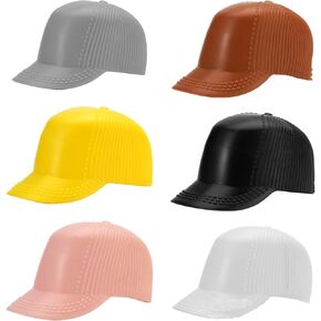 Miniature Dollhouse Baseball Caps,Mini Doll Crafts Hats,11 inch Doll Accessories,6Pcs