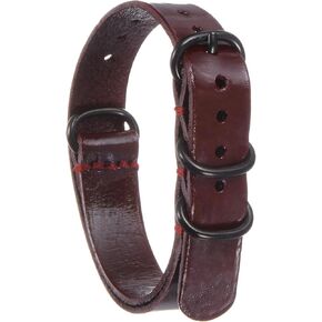 HARFINGTON Genuine Leather Watch Band Quick Release Soft Replacement Watch Strap with Stainless Steel Metal Buckle for Men Women