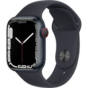 Apple Watch Series 7 (GPS, 41mm) Midnight Aluminum Case with Midnight Sport Band, Regular (Renewed) in Saudi Arabia