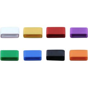 Hemobllo 8 Pcs Watch Band Strap Loops - Rubber Replacement Secure Rings Silicone Watch Strap Keeper Retainer Holder Watch Band Loop Keeper 12mm 14mm 16mm 18mm 20mm (Random Color)