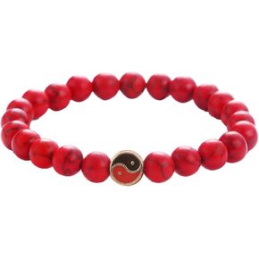 Handmade Fashion Men Women Taiji Yin Yang Feng Shui Charm Bracelet Beaded Couple Bracelets Jewelry Gifts