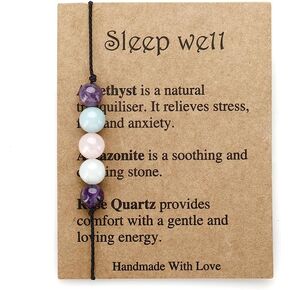 Healing Chakra Crystal Beaded Bracelet Amethyst Spiritual Anxiety Stone Beads Braide Adjustable Bracelet for Women Men Jewelry Birthday Gifts