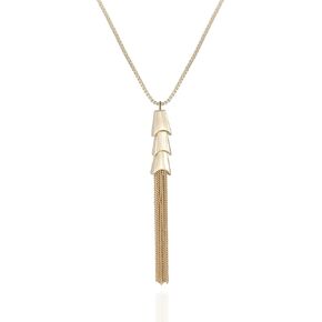 Vince Camuto Gold Tone Tassel Necklace For Women