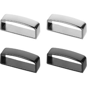 4 Pcs Groove Belt, Belt Keepers, Belt Loop Belt for Men, Stainless Steel Brass Alloy Loops Anti Slip Black Men's Belt Buckle Accessories for Belts with A Wdth of 1.5 Inches（38mm-40mm）(4)