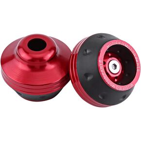 Sliders For Scooter,Motorcycle Frame Sliders Scooter Frame Sliders Front Fork Frame Sliders CNC Aluminum Front Fork Wheel Frame Sliders Frame Slider Motorbike Falling Protection Scooter Moped (Red)