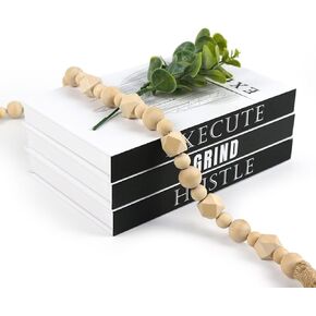 Decorative Books for Home Decor- Set of 3 Decorative Books for Coffee Table, Console, Nightstand, Bookshelf Decor- Decorative Hardcover Display Faux Books for Bookshelf