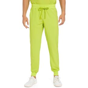 COZYFIT Scrub Pants for Men - Slim Jogger Pants with 5 Pockets, Yoga Waistband, Anti-Wrinkle Scrubs for Men