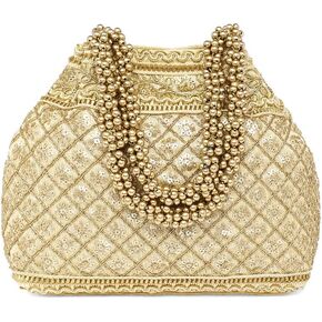 Aheli Potli Bag Gift for Women Handmade Evening Wristlet Handbag Stylish Bridal Purse Fashion Bag