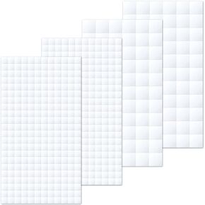 Joez Wonderful 4 Sheets Foam Adhesive Squares, 660pcs Total Double Sided Self Adhesive Dots, Precut Squares Strips Foam Tape for DIY Arts & Crafts, 2 Sizes (0.47in/12mm, 0.24in/6mm)