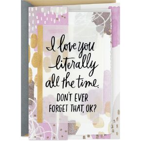 Hallmark Anniversary Card for Husband, Wife, Boyfriend, Girlfriend (Love You All the Time)