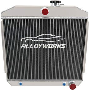 ALLOYWORKS 4 Row Aluminum Radiator for 1955 1956 1957 Chevy Bel-Air Nomad V8 W/Cooler 210 150 at