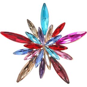 Rhinestone Brooch for Women Snowflake Brooch Rhinestone Brooch Pins Brooches Lapel Pins Rhinestone Flower Brooch Jewelry Party Gifts for Women