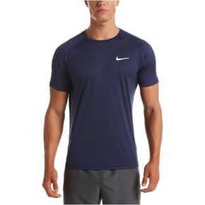 تي شيرت السباحة Dri-FIT UPF 40+ Hydroguard للرجال من Nike (كبير، أزرق نيلي ضبابي)