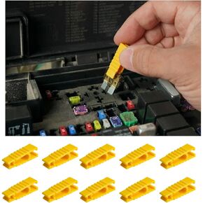 10 PCS Automobile Fuse Puller Fuse Extraction Tool, Mini Plastic Car Fuse Puller, Professional Fuse Removal Tool Replacement for Car Motorcycle Truck SUV, Car Accessories