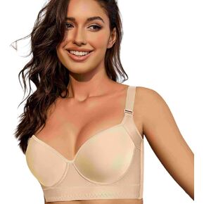 Push Up Bras for Women Daisy Bra Bras for Back Fat Sexy Comfortable Back Smoothing Bra (34B-46DD)