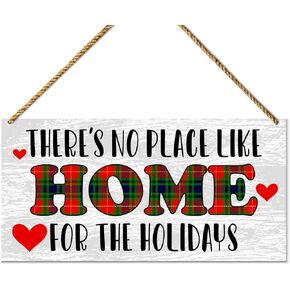 Christmas Wood Sign Decor, Christmas Wall Decor for Home Door Porch Living Room Kitchen Holiday Decorations Sleigh Xmas Hanging Sign Decor, North Pole