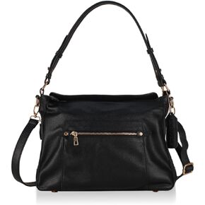 Laverapelle Women's Genuine Leather Crossbody Hobo style Handbag