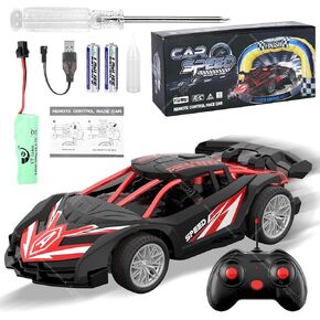 2024 Upgraded RC Stunt Racing Car - 1:18 Scale with Spray Function, LED Lights, Fun Interactive Toy for Kids & Adults (Indoor & Outdoor Play)