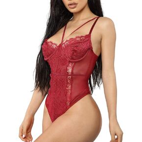 Women's Shapewear Lace Bodysuit Slimming Black Corset Bodysuit Mesh Tummy Control Body Shaper