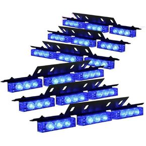 54 LED Warning Use Flashing Strobe Lights Emergency Vehicle Strobe Lights Bar for Windshield Dash Grille (White)