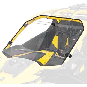 KEMIMOTO Front Windshield Compatible with Can Am Maverick R 2024+ Scratch Resistance PC Windscreen Dustproof Rainproof Full Window